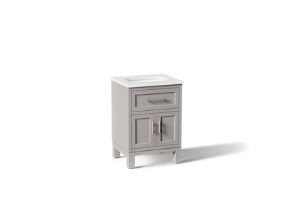 KOHLER K-28379-ASB Quo 24" bathroom vanity cabinet with sink and quartz top