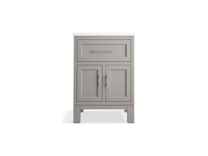 KOHLER K-28379-ASB Quo 24" bathroom vanity cabinet with sink and quartz top