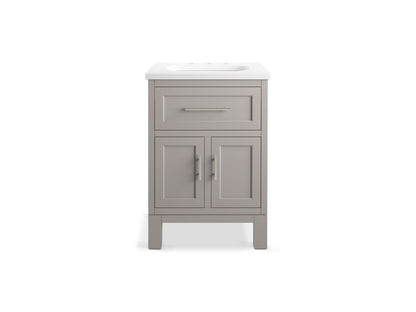 KOHLER K-28379-ASB Quo 24" bathroom vanity cabinet with sink and quartz top