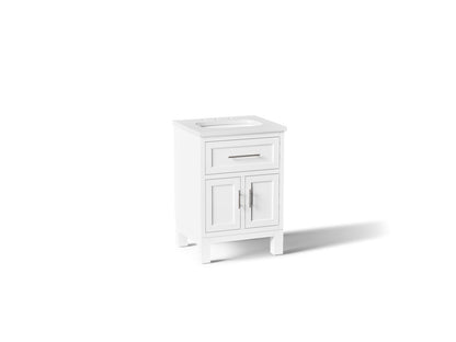 KOHLER K-28379-ASB Quo 24" bathroom vanity cabinet with sink and quartz top