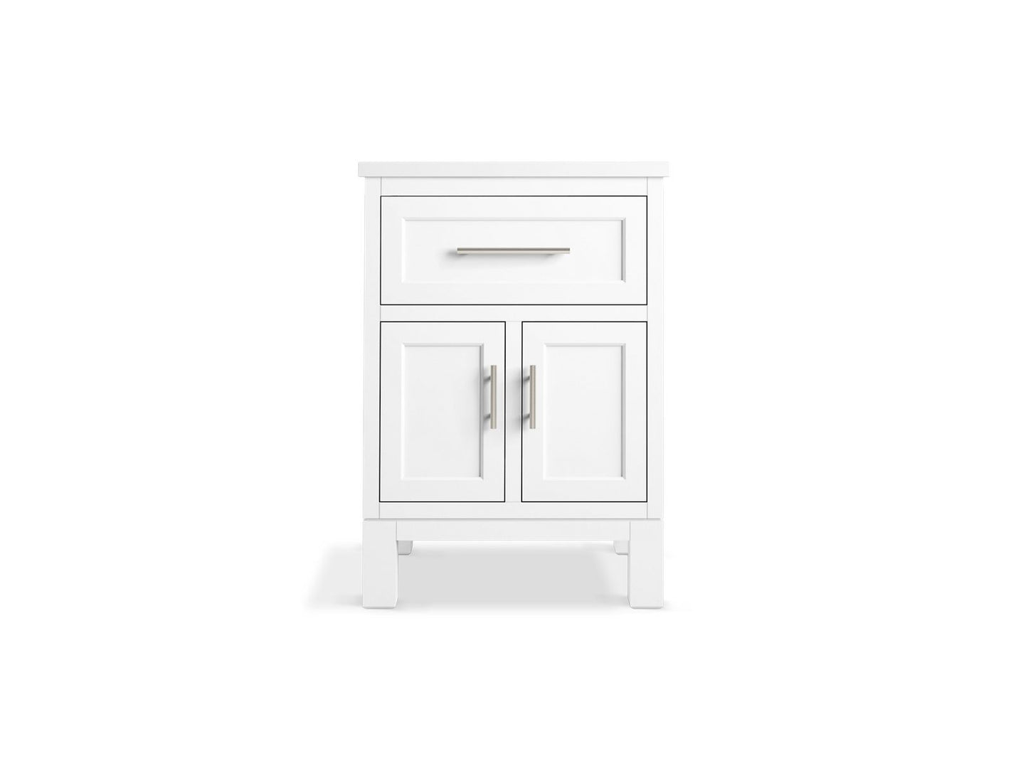 KOHLER K-28379-ASB Quo 24" bathroom vanity cabinet with sink and quartz top