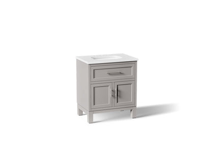 KOHLER K-28380-ASB Quo 30" bathroom vanity cabinet with sink and quartz top