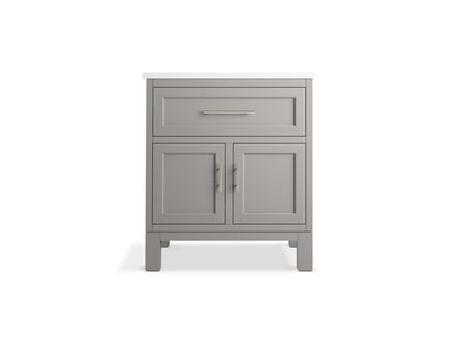 KOHLER K-28380-ASB Quo 30" bathroom vanity cabinet with sink and quartz top