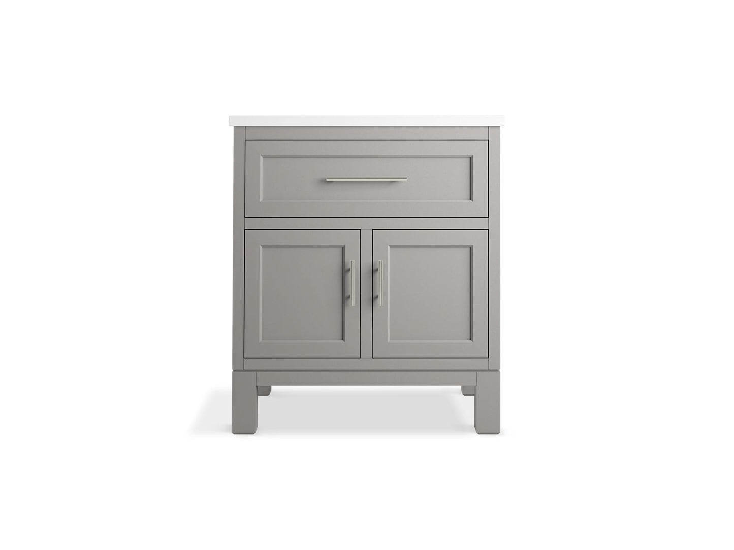 KOHLER K-28380-ASB Quo 30" bathroom vanity cabinet with sink and quartz top