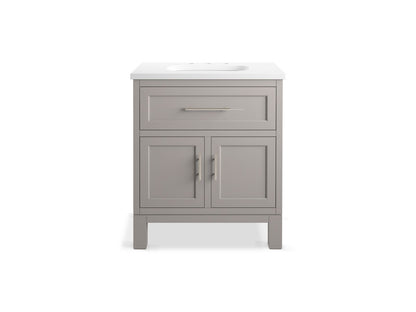 KOHLER K-28380-ASB Quo 30" bathroom vanity cabinet with sink and quartz top