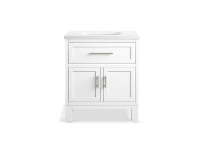 KOHLER K-28380-ASB Quo 30" bathroom vanity cabinet with sink and quartz top