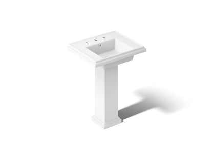 KOHLER 2844-8 Tresham 24" pedestal bathroom sink with 8" widespread faucet holes