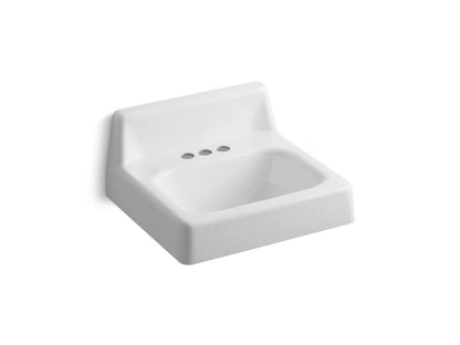 KOHLER K-2861 Hudson 19" rectangular wall-mount bathroom sink