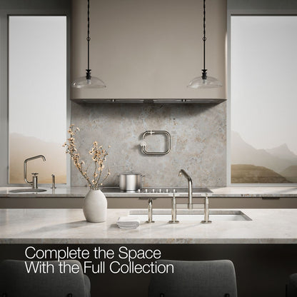 KOHLER Billet™ Two-hole bridge kitchen sink faucet with side sprayer