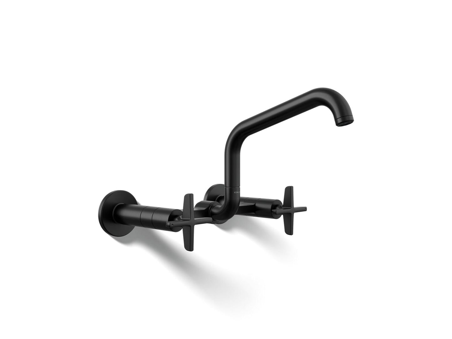 KOHLER Billet™ Two-hole wall-mount bridge kitchen sink faucet