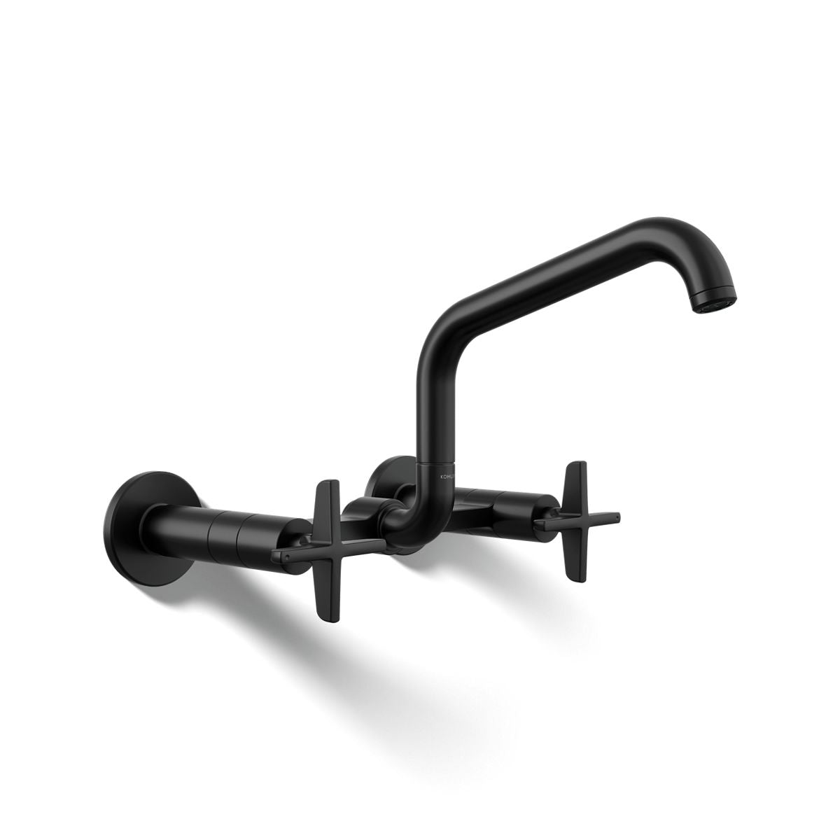 KOHLER Billet™ Two-hole wall-mount bridge kitchen sink faucet