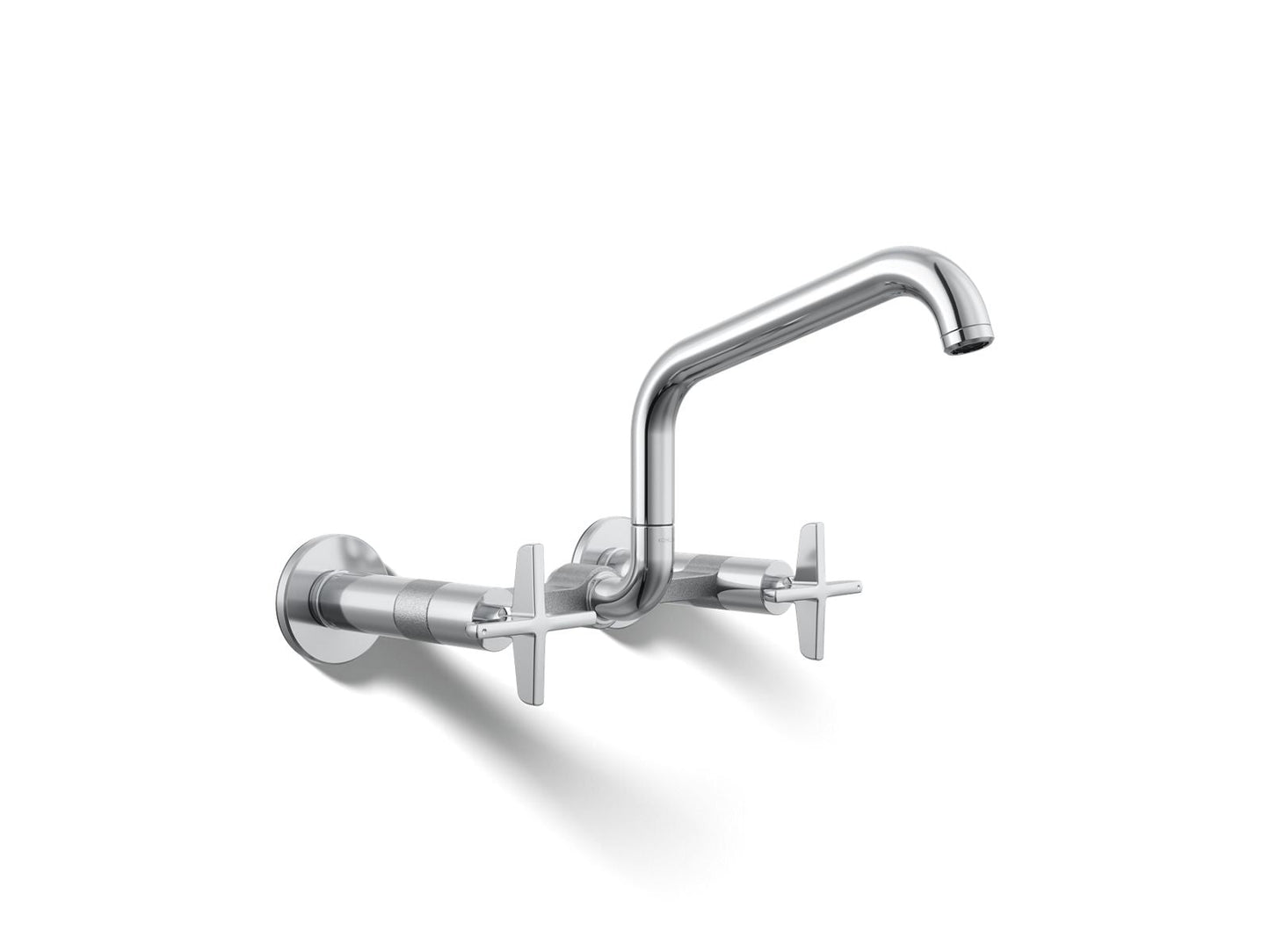 KOHLER Billet™ Two-hole wall-mount bridge kitchen sink faucet