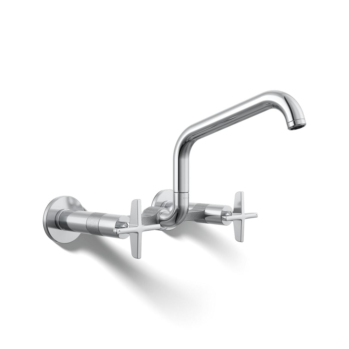 KOHLER Billet™ Two-hole wall-mount bridge kitchen sink faucet