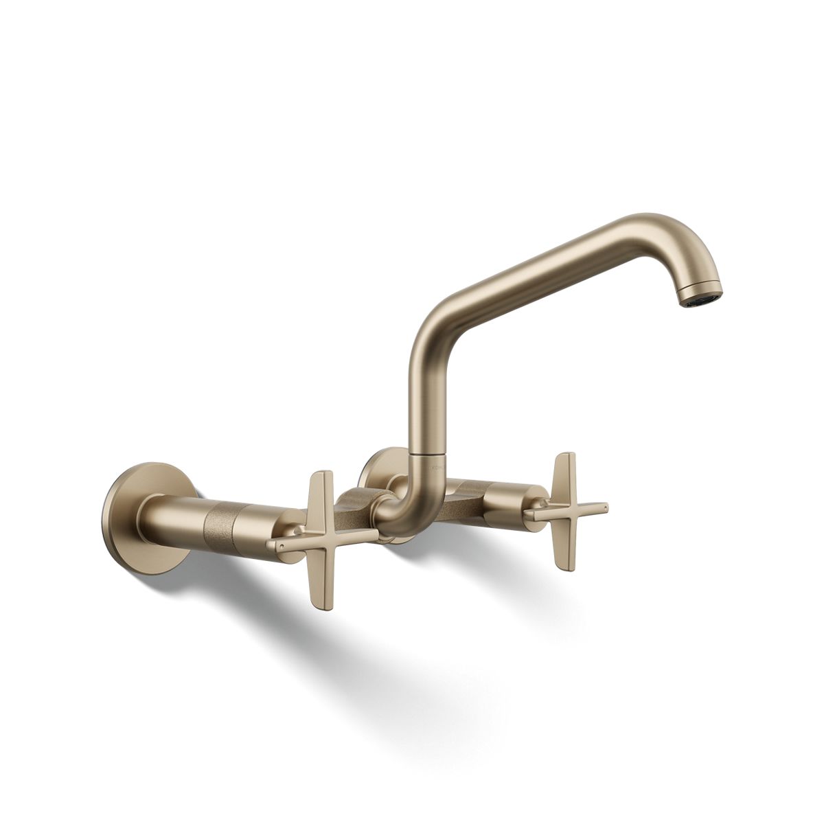 KOHLER Billet™ Two-hole wall-mount bridge kitchen sink faucet
