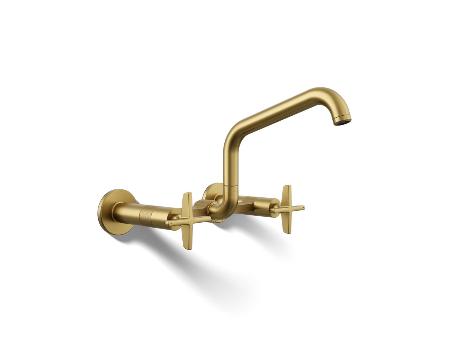 KOHLER Billet™ Two-hole wall-mount bridge kitchen sink faucet
