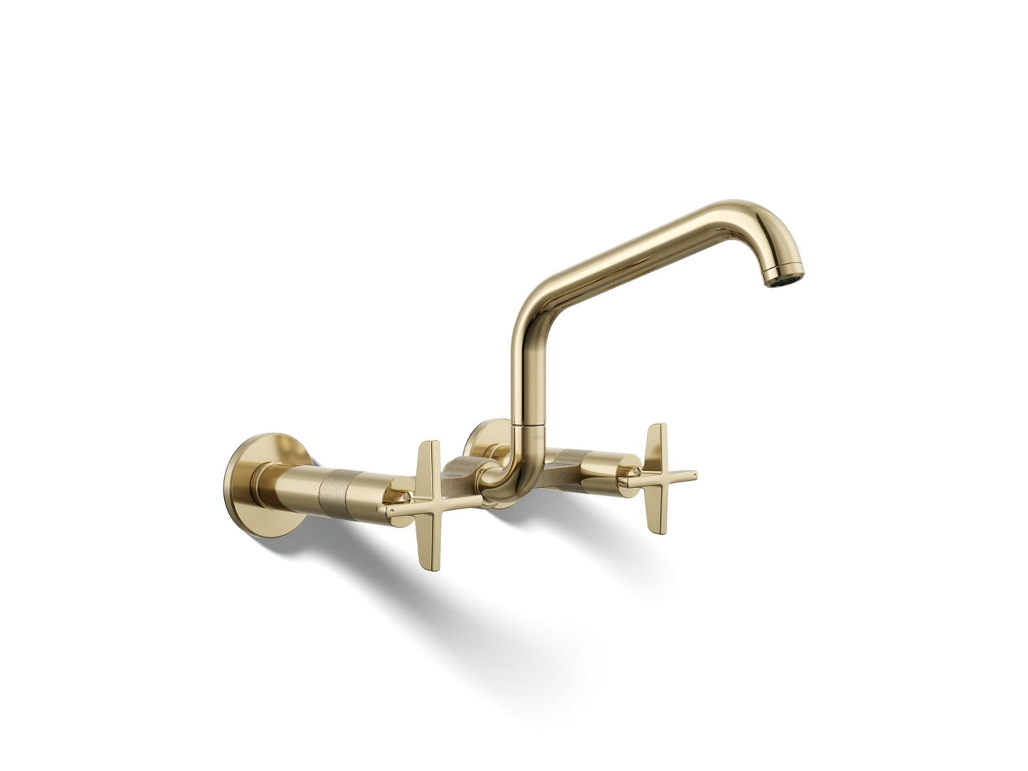 KOHLER Billet™ Two-hole wall-mount bridge kitchen sink faucet