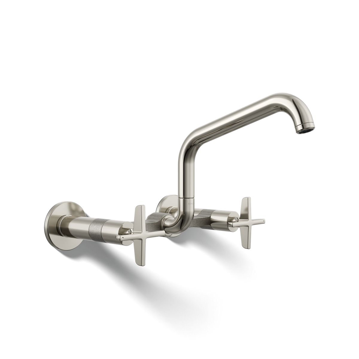 KOHLER Billet™ Two-hole wall-mount bridge kitchen sink faucet