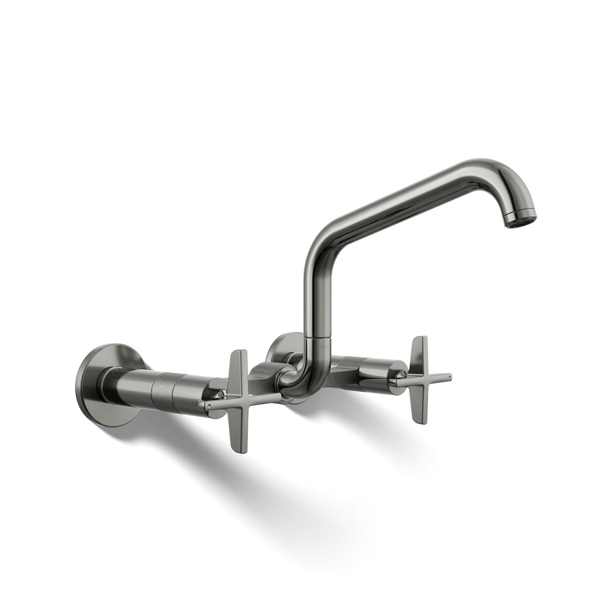 KOHLER Billet™ Two-hole wall-mount bridge kitchen sink faucet