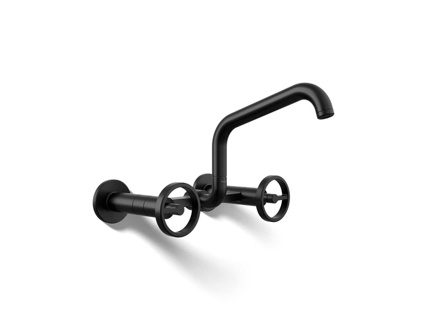 KOHLER Billet™ Two-hole wall-mount bridge kitchen sink faucet