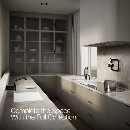KOHLER Billet™ Two-hole wall-mount bridge kitchen sink faucet