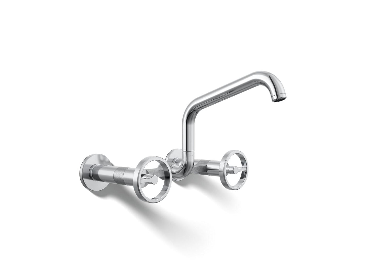 KOHLER Billet™ Two-hole wall-mount bridge kitchen sink faucet