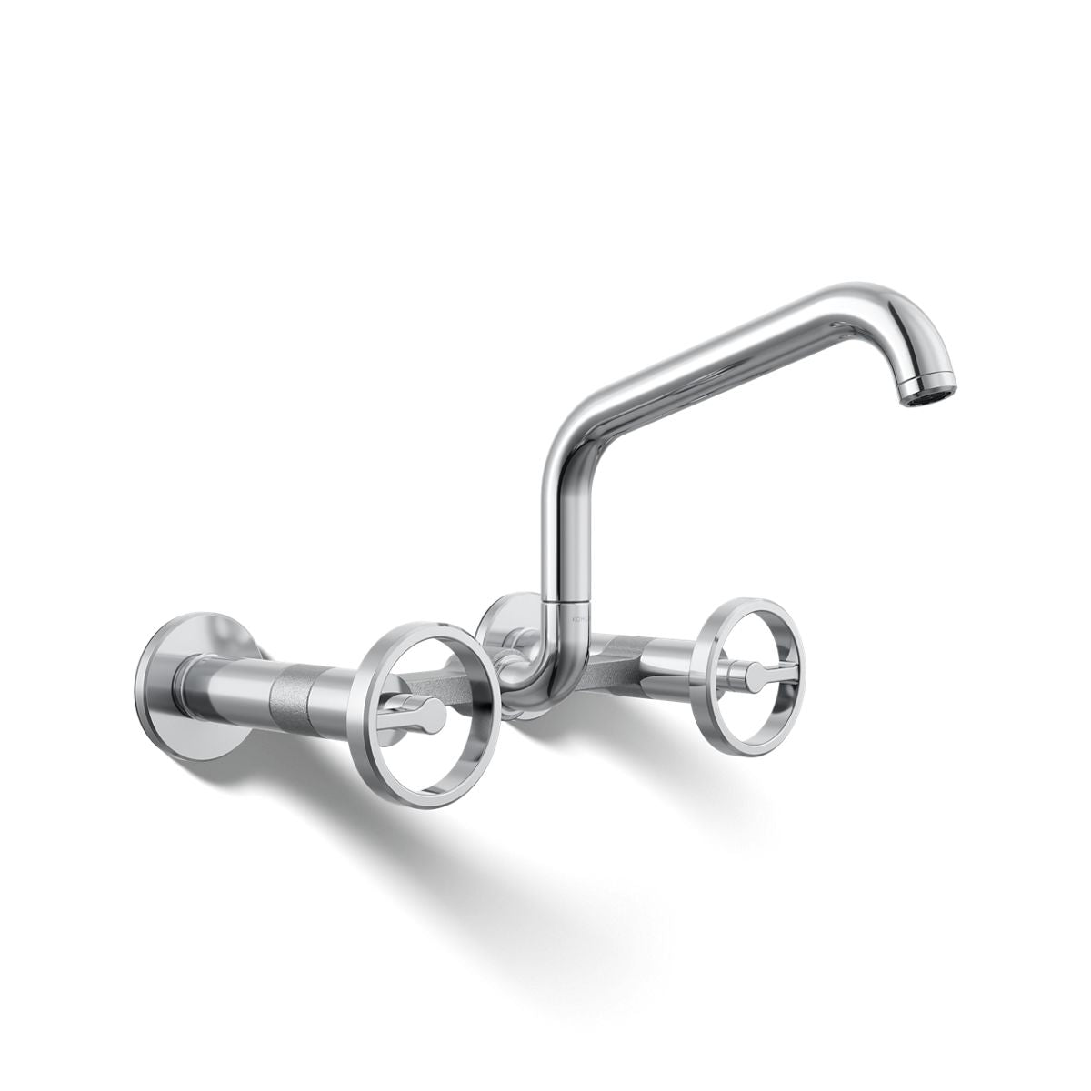 KOHLER Billet™ Two-hole wall-mount bridge kitchen sink faucet