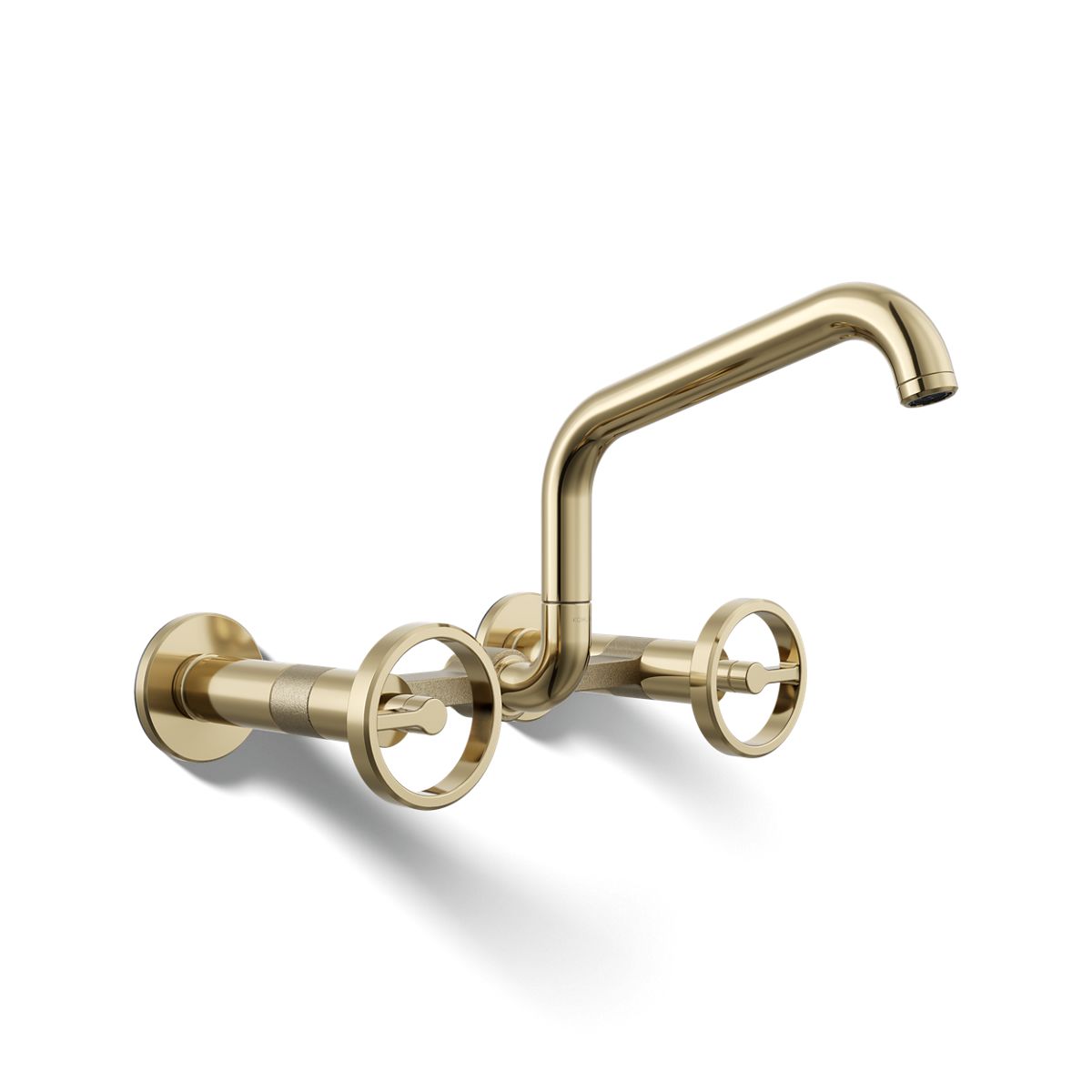 KOHLER Billet™ Two-hole wall-mount bridge kitchen sink faucet