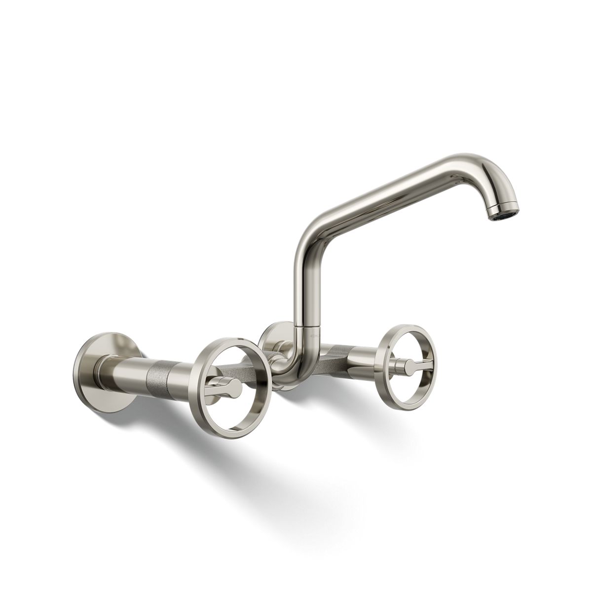 KOHLER Billet™ Two-hole wall-mount bridge kitchen sink faucet