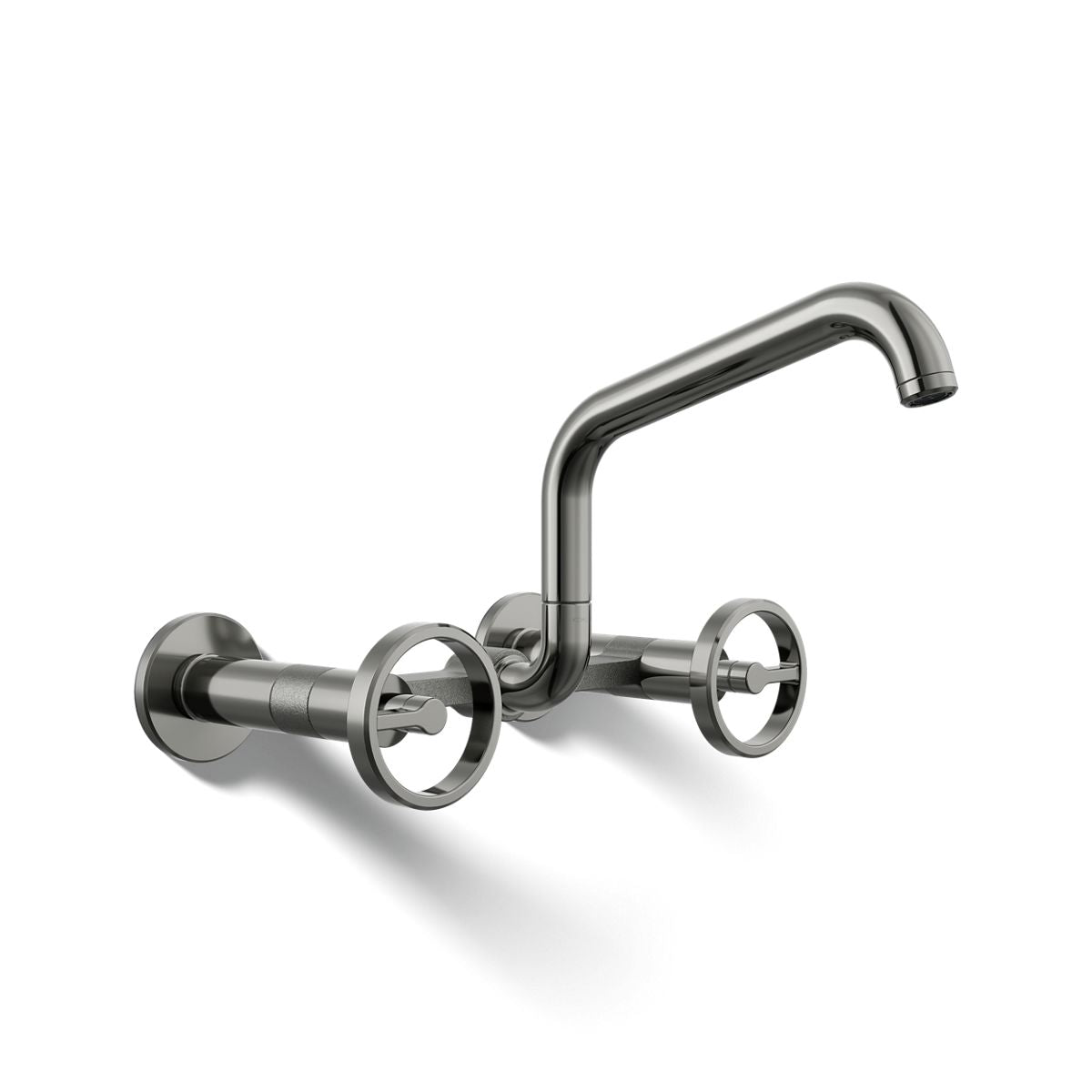 KOHLER Billet™ Two-hole wall-mount bridge kitchen sink faucet