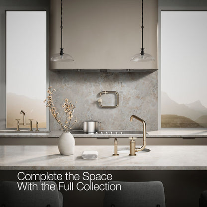 KOHLER Billet™ Single-handle bar sink faucet with two-function extended-reach spout and side sprayer