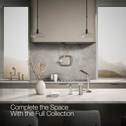KOHLER Billet™ Single-handle bar sink faucet with two-function extended-reach spout and side sprayer