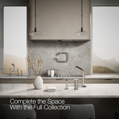 KOHLER Billet™ Single-handle bar sink faucet with two-function extended-reach spout and side sprayer