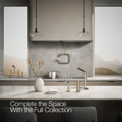 KOHLER Billet™ Single-handle bar sink faucet with two-function extended-reach spout and side sprayer
