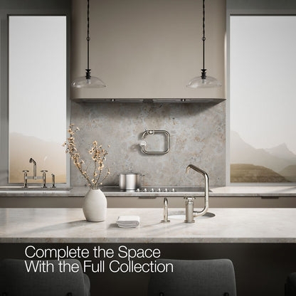 KOHLER Billet™ Single-handle bar sink faucet with two-function extended-reach spout and side sprayer