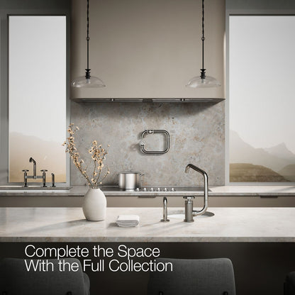 KOHLER Billet™ Single-handle bar sink faucet with two-function extended-reach spout and side sprayer