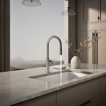 KOHLER Billet™ Pull-down kitchen sink faucet with two-function sprayhead
