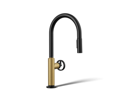 KOHLER Billet™ Pull-down kitchen sink faucet with two-function sprayhead