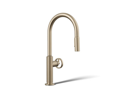 KOHLER Billet™ Pull-down kitchen sink faucet with two-function sprayhead