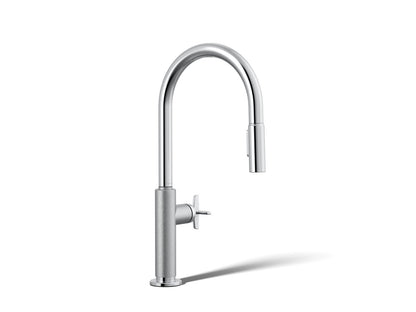 KOHLER Billet™ Touchless pull-down kitchen sink faucet with two-function sprayhead
