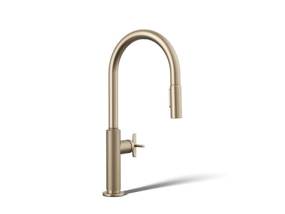 KOHLER Billet™ Touchless pull-down kitchen sink faucet with two-function sprayhead