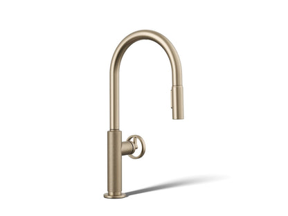 KOHLER Billet™ Touchless pull-down kitchen sink faucet with two-function sprayhead