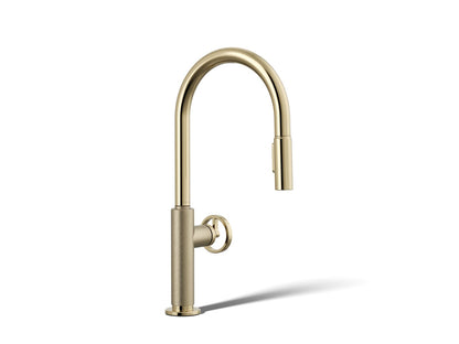 KOHLER Billet™ Touchless pull-down kitchen sink faucet with two-function sprayhead