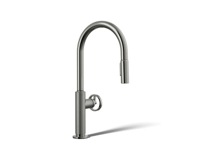 KOHLER Billet™ Touchless pull-down kitchen sink faucet with two-function sprayhead