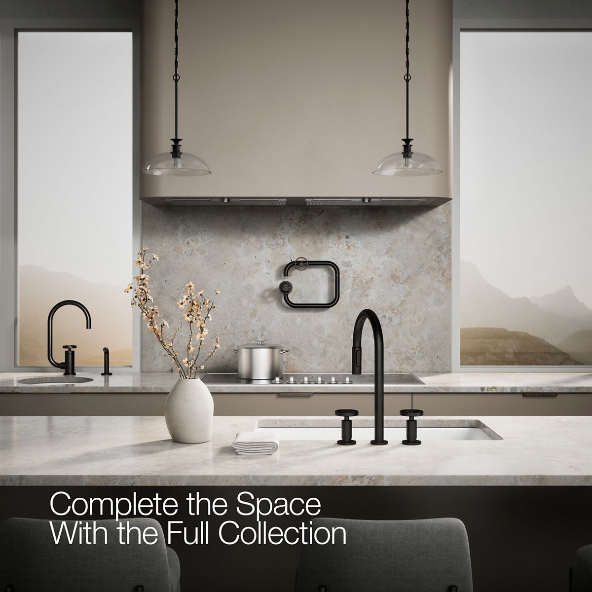 KOHLER Billet™ Pull-down kitchen sink faucet with two-function sprayhead