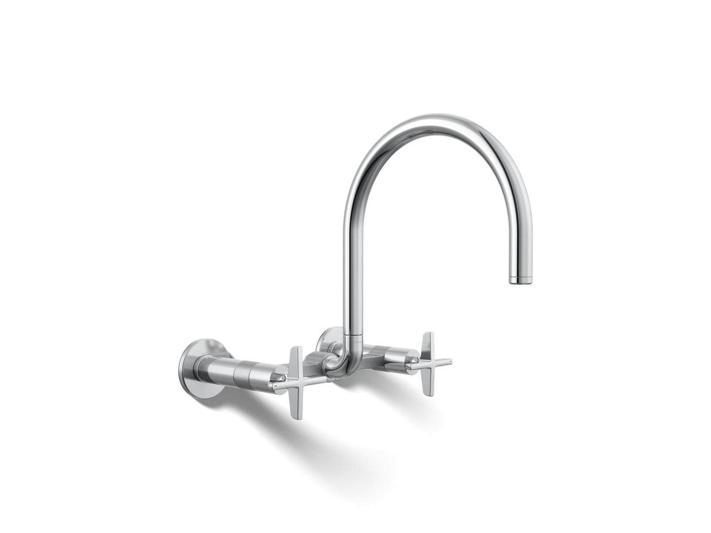 KOHLER Billet™ Two-hole wall-mount bridge kitchen sink faucet