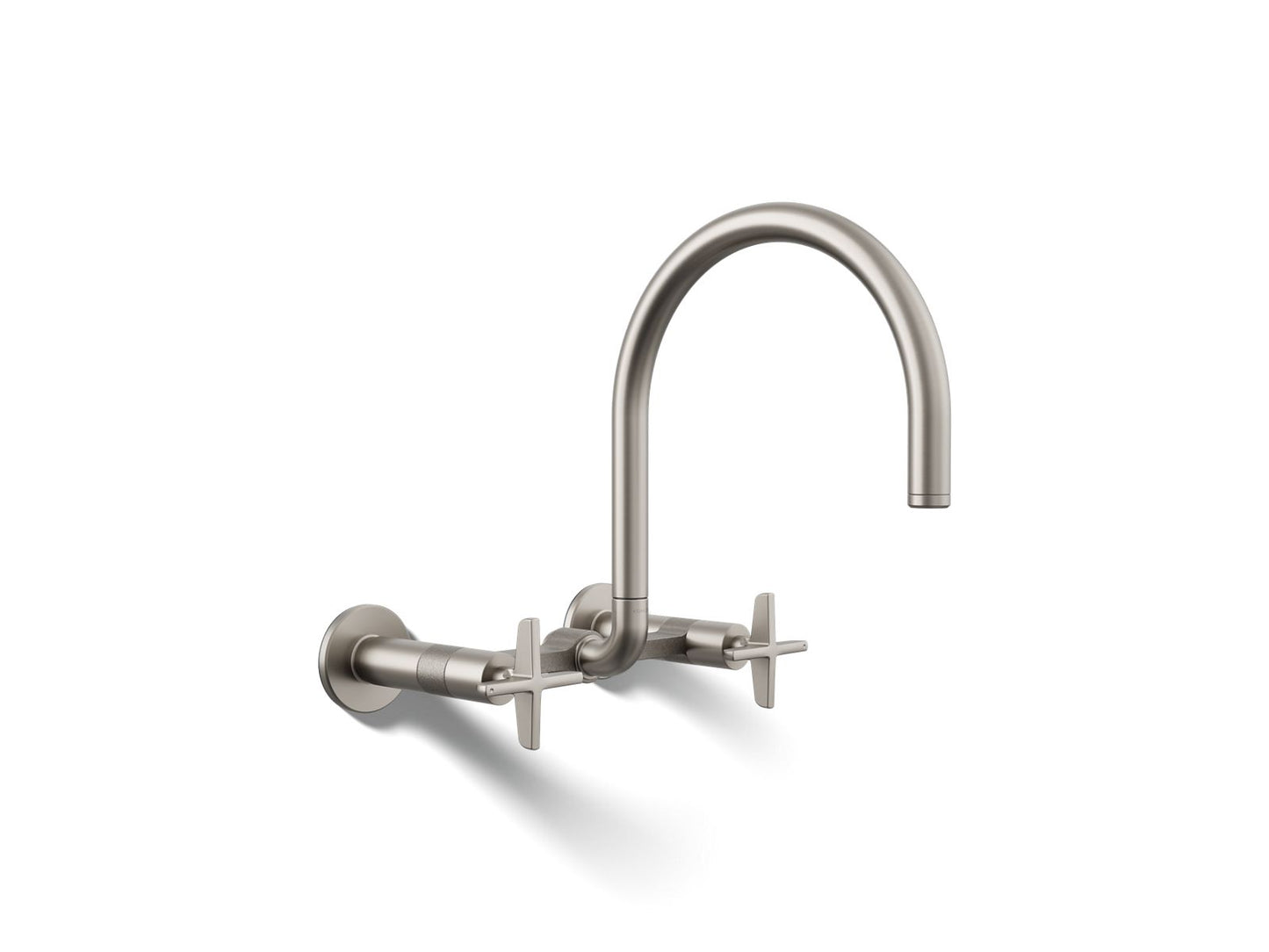 KOHLER Billet™ Two-hole wall-mount bridge kitchen sink faucet