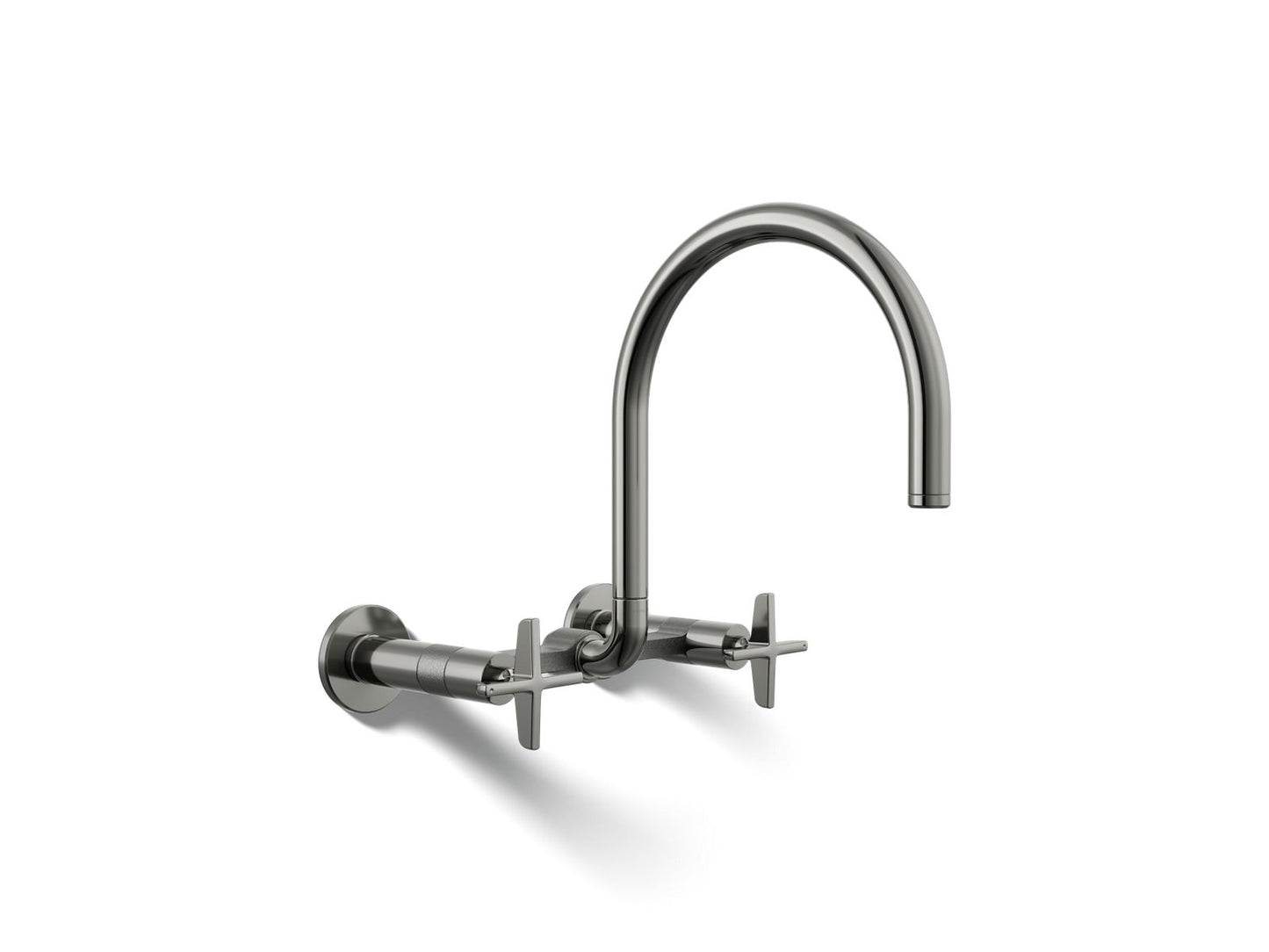 KOHLER Billet™ Two-hole wall-mount bridge kitchen sink faucet