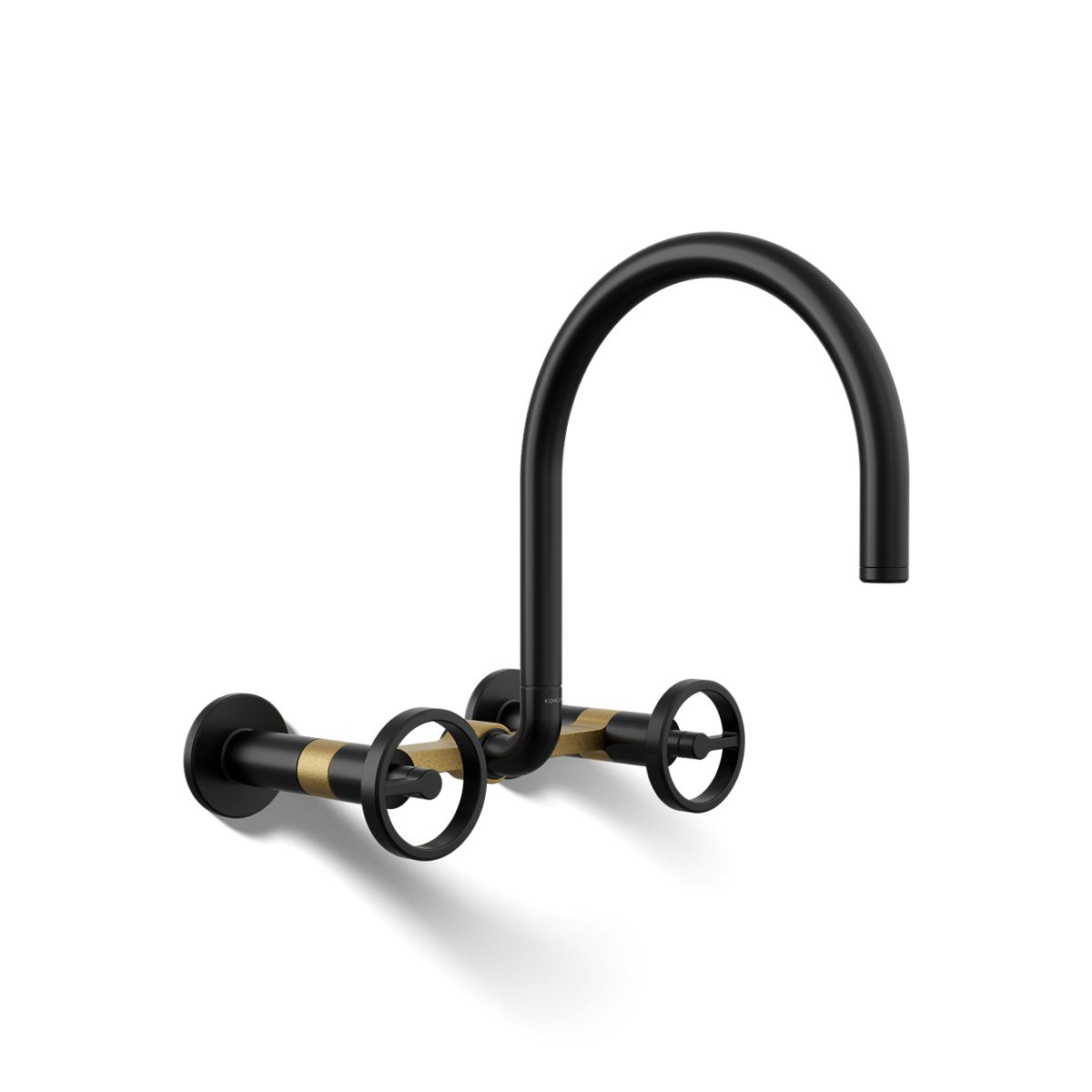 KOHLER Billet™ Two-hole wall-mount bridge kitchen sink faucet