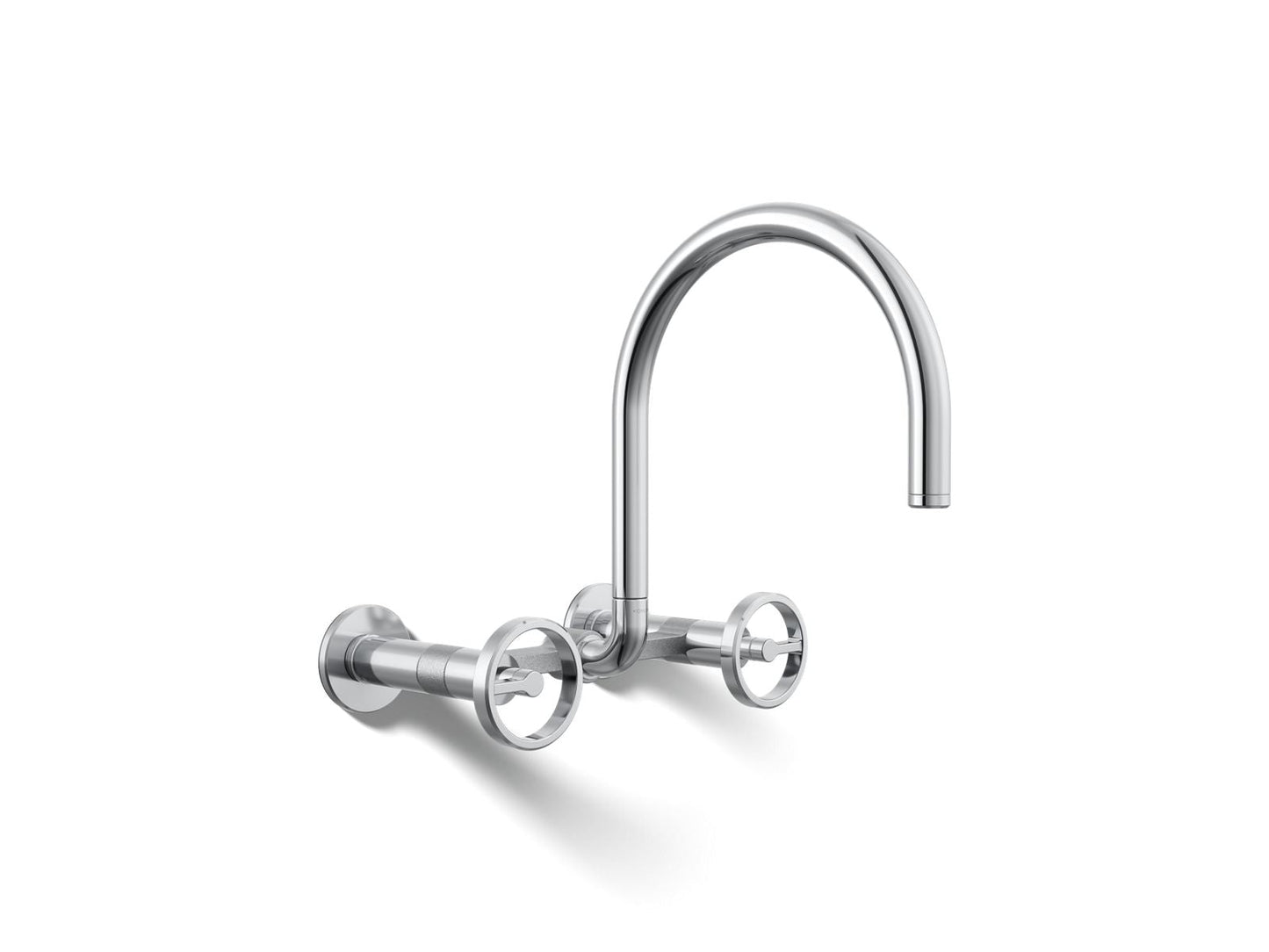 KOHLER Billet™ Two-hole wall-mount bridge kitchen sink faucet