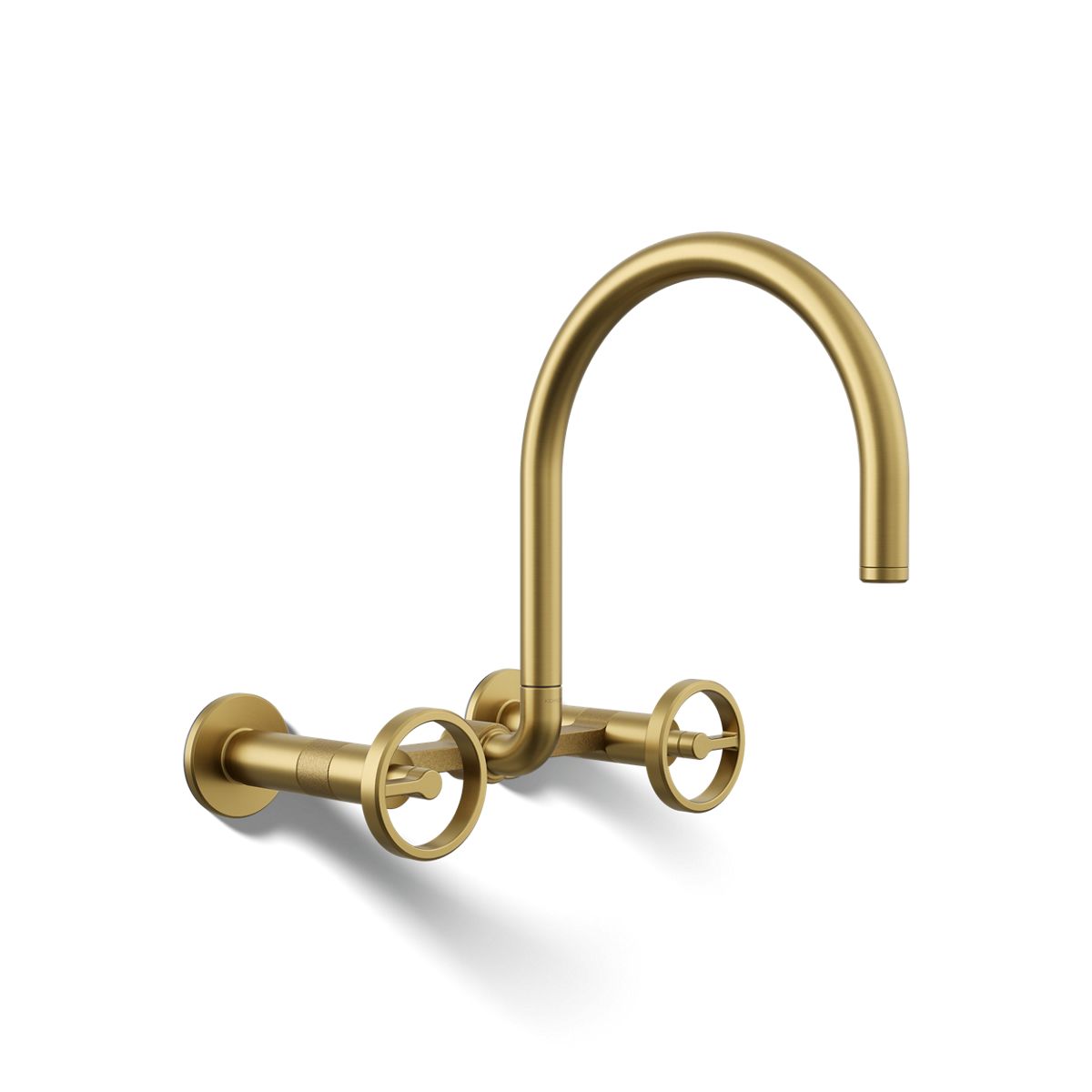 KOHLER Billet™ Two-hole wall-mount bridge kitchen sink faucet